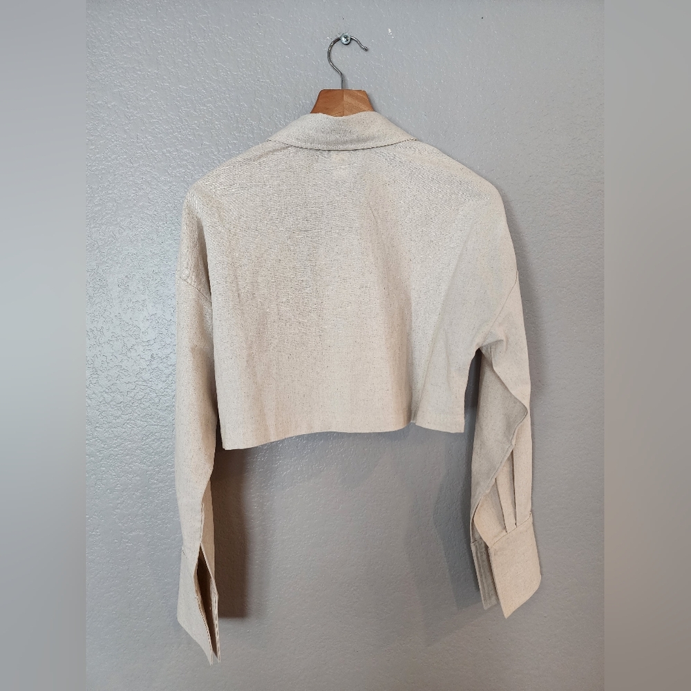 Collared Drawstring Two Piece Pants Set - image 4